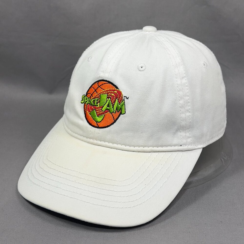 Space Jam Strapback Hat Cap White Movie Promo Basketball Jordan Adult Teens